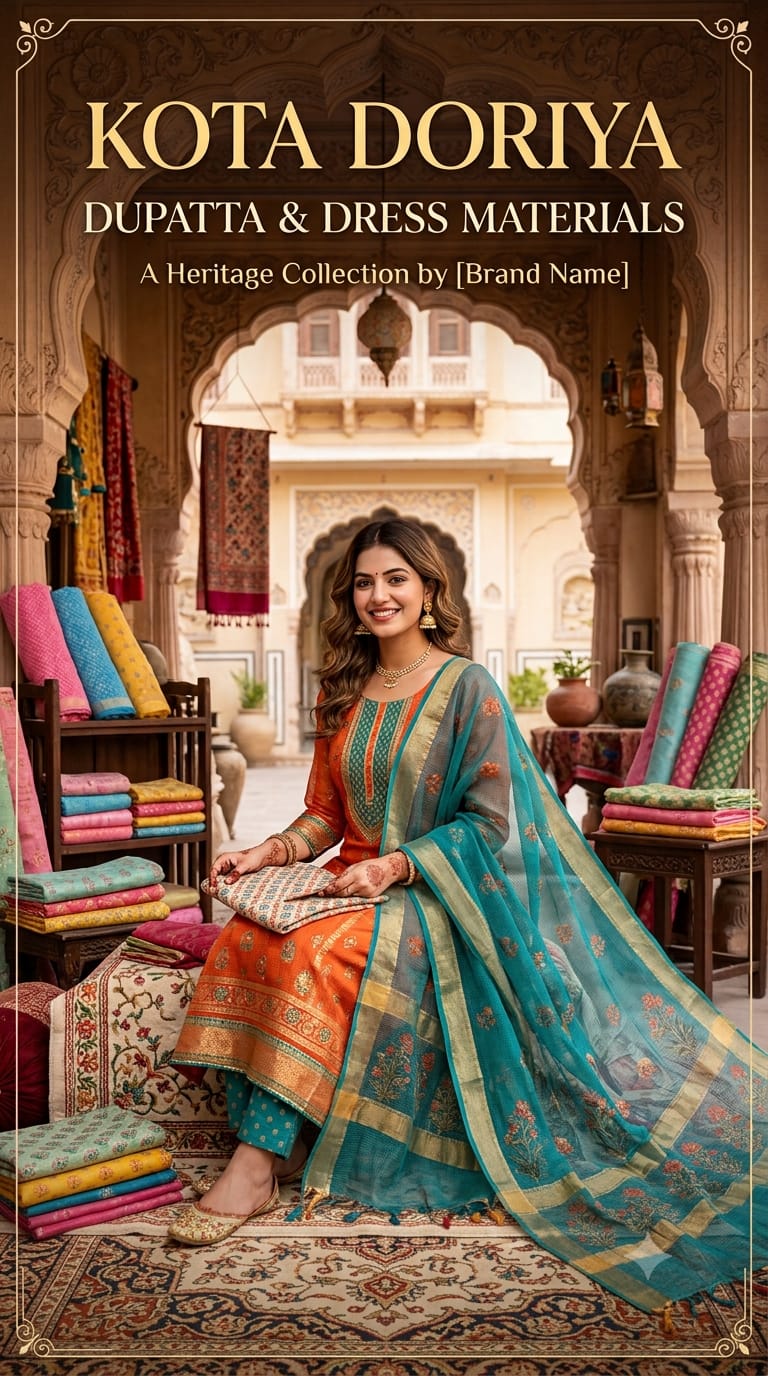 Noor Kota – Premium Kota Doriya Dupatta Set