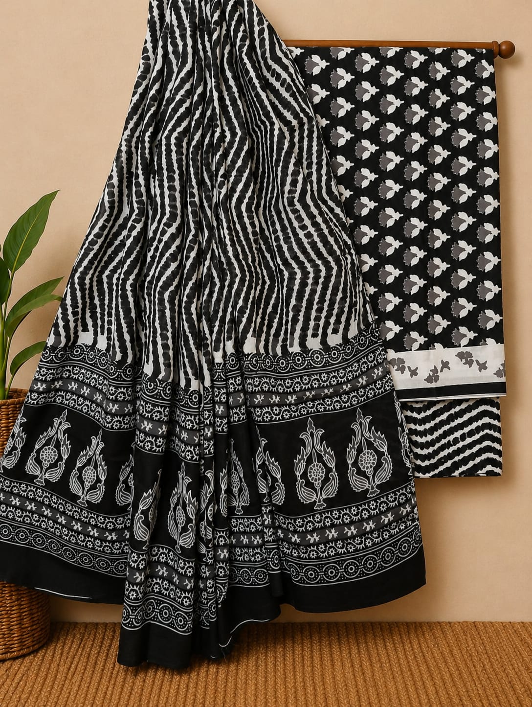 Breathable Pure Cotton Summer Dress Material Set For Women Suits