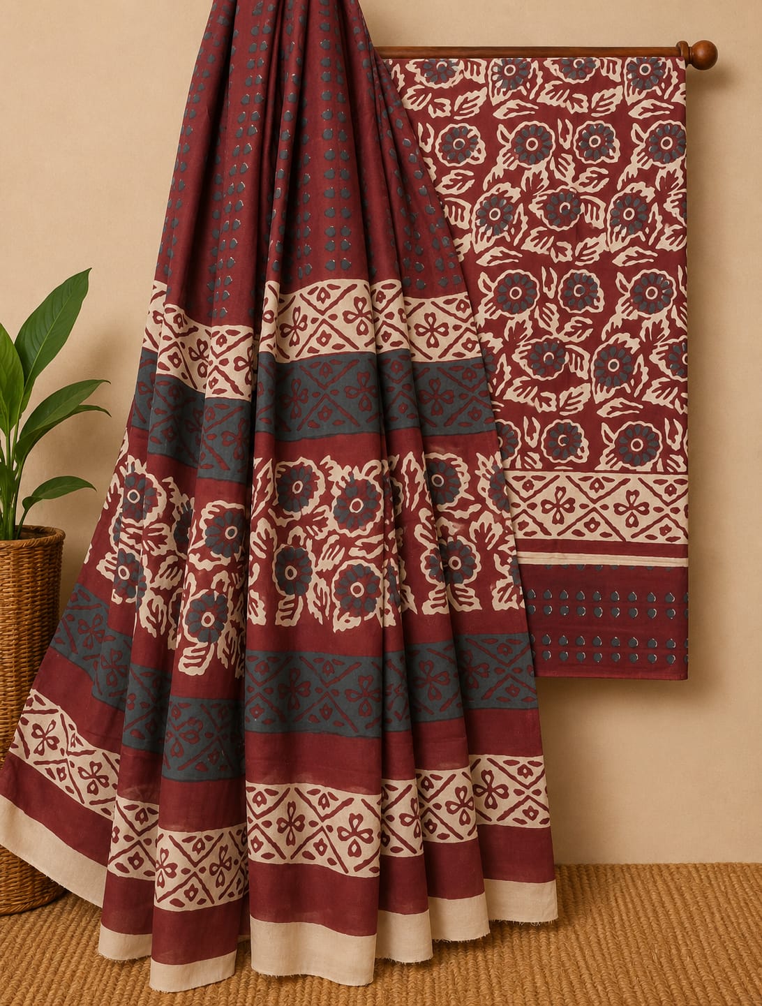Breathable Pure Cotton Summer Dress Material Set For Women Suits