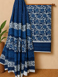 Soft Pure Cotton Daily Wear Dress Material With Chiffon Dupatta