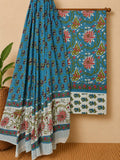 Soft Pure Cotton Daily Wear Dress Material With Chiffon Dupatta