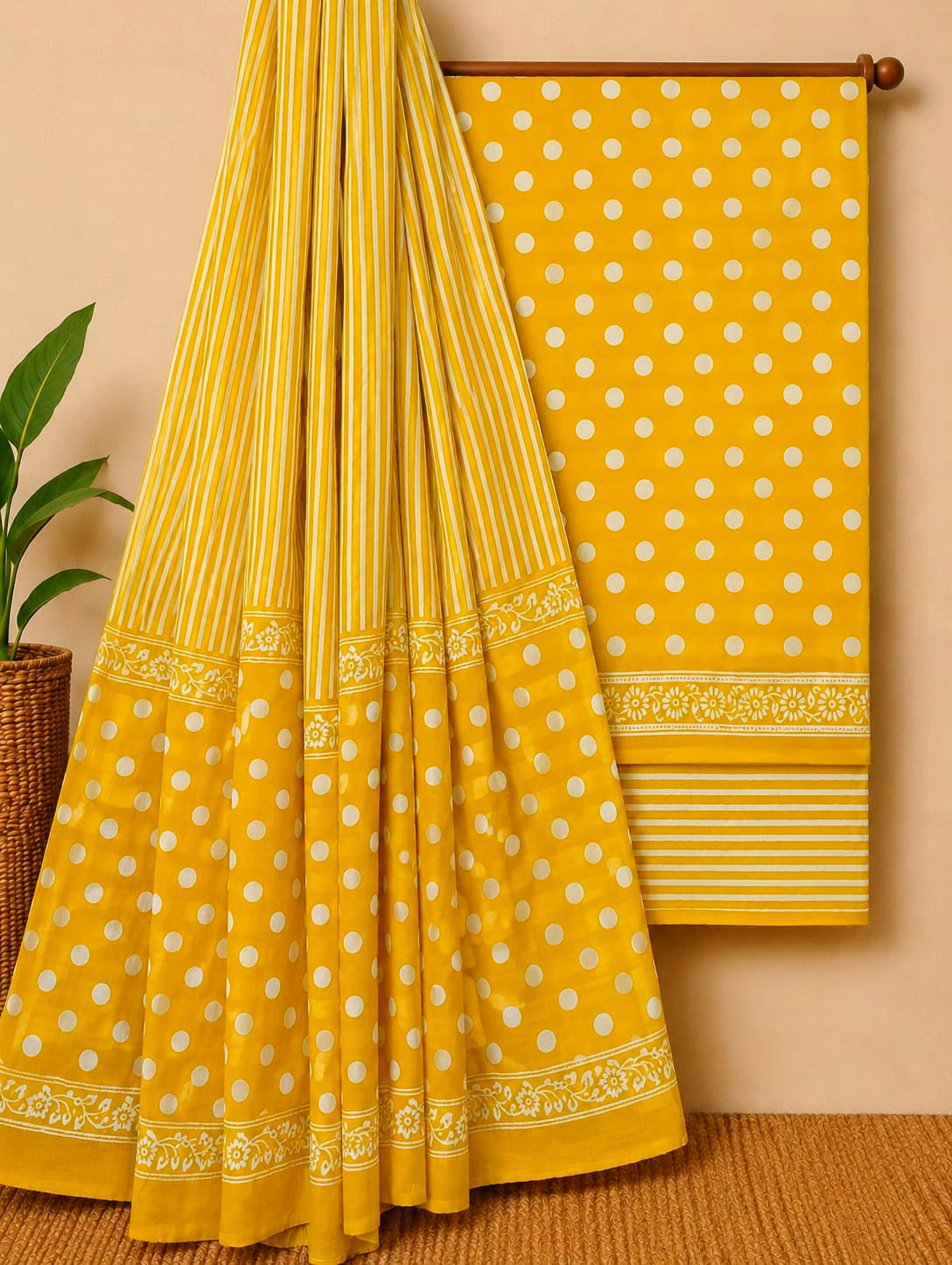 Premium Quality Pure Cotton Floral Print Dress Material For Women