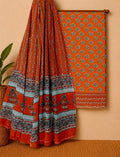 Traditional Jaipuri Hand Block Print Pure Cotton Dress Material Set