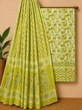 Traditional Pure Cotton Unstitched Dress Material For Ethnic Salwar Suit