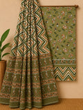 Traditional Pure Cotton Unstitched Dress Material For Ethnic Salwar Suit