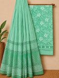 Soft Pure Cotton Daily Wear Dress Material With Chiffon Dupatta