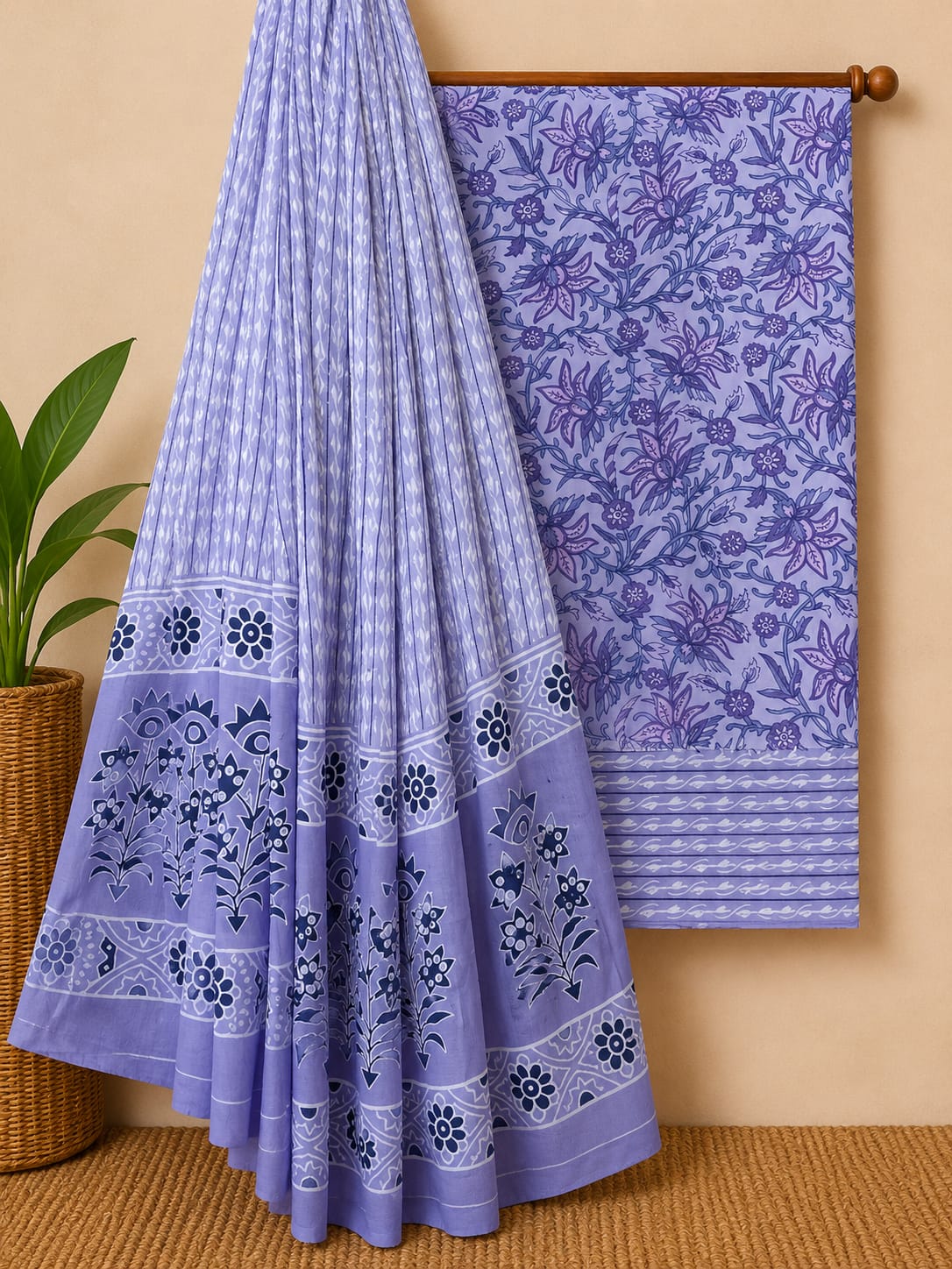 Premium Quality Pure Cotton Floral Print Dress Material For Women