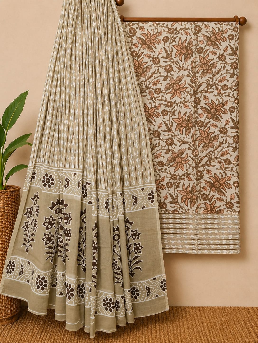 Premium Quality Pure Cotton Floral Print Dress Material For Women