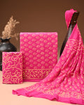 ✨ Ethereal Charm: Pure Cotton Unstitched Suit with Printed Chiffon Dupatta ✨