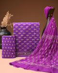 ✨ Feather Touch: Soft Cambric Cotton Suit with Ultra-Light Chiffon Dupatta ✨