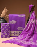 💫 Sunny Meadow: Bright Cambric Cotton Dress Material with Chiffon Dupatta 💫