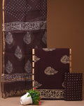 Timeless Elegance: Pure Cotton Unstitched Suit With Kota Dupatta