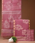Pure Cotton Unstitched Suit With Kota Dupatta