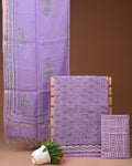 Pure Cotton Unstitched Suit With Kota Dupatta