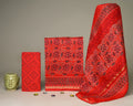 👑 Royal Opulence: Exquisite Chanderi Silk Unstitched Suit Set 👑