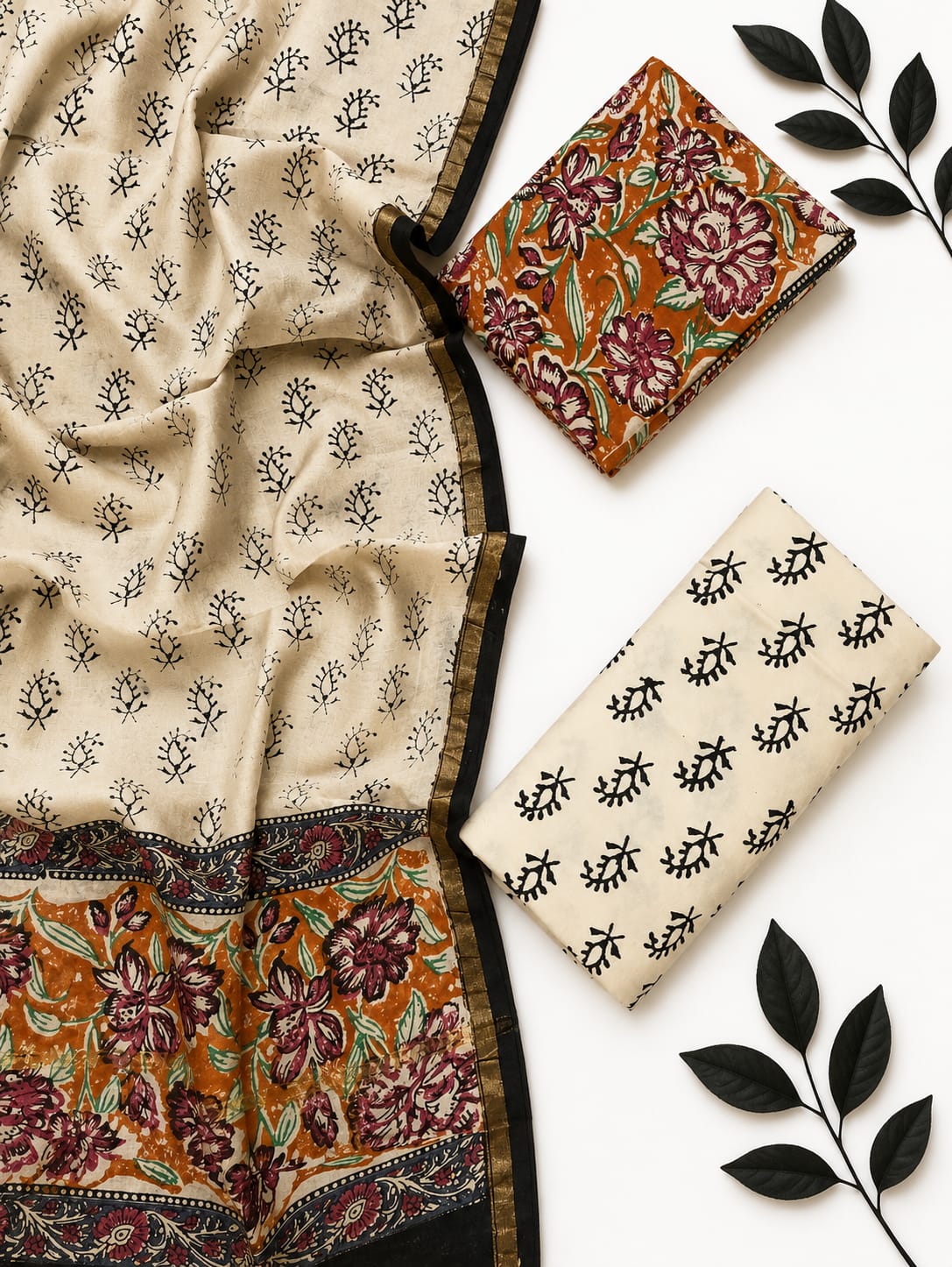 👑 Royal Opulence: Exquisite Chanderi Silk Unstitched Suit Set 👑