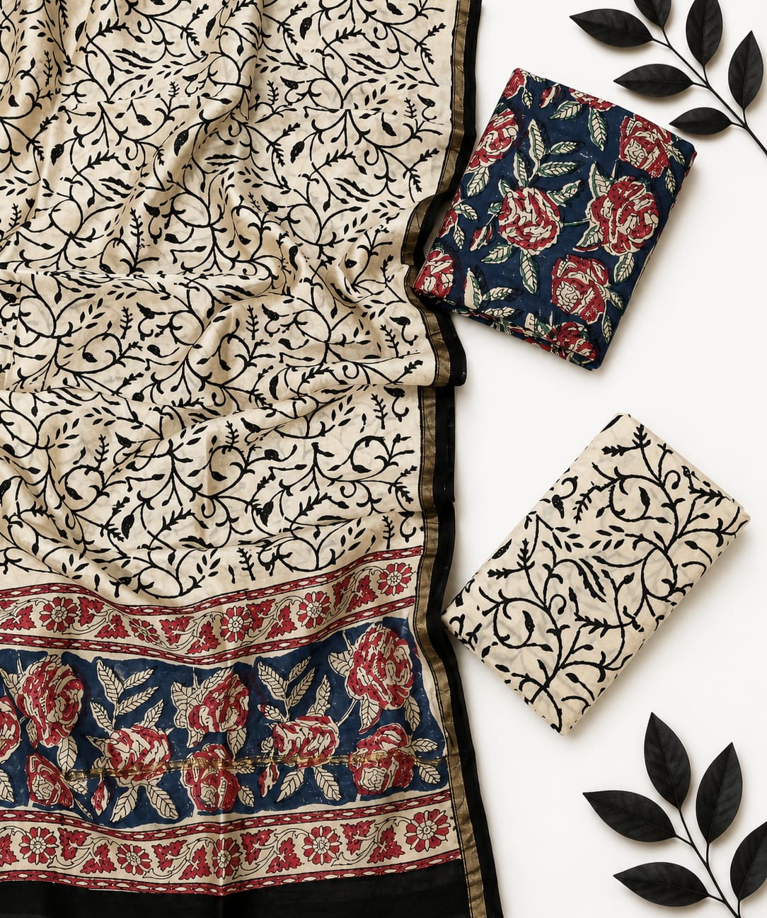 👑 Royal Opulence: Exquisite Chanderi Silk Unstitched Suit Set 👑
