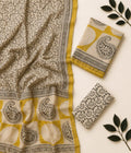 👑 Royal Opulence: Exquisite Chanderi Silk Unstitched Suit Set 👑