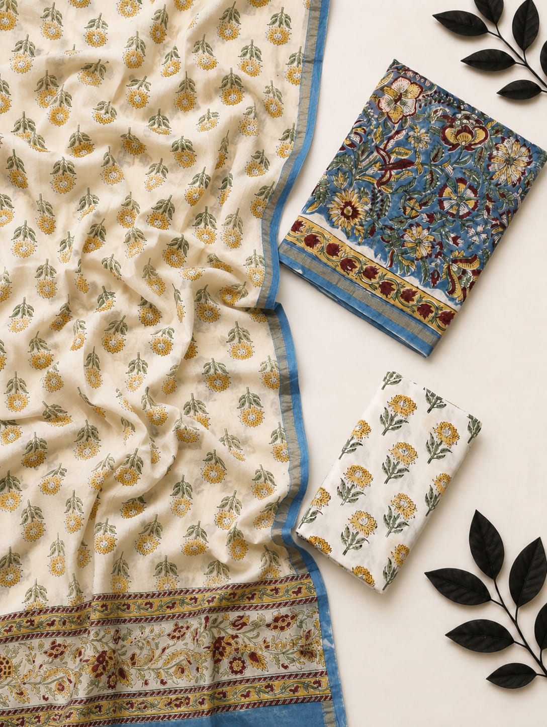 👑 Royal Opulence: Exquisite Chanderi Silk Unstitched Suit Set 👑