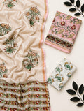 👑 Royal Opulence: Exquisite Chanderi Silk Unstitched Suit Set 👑
